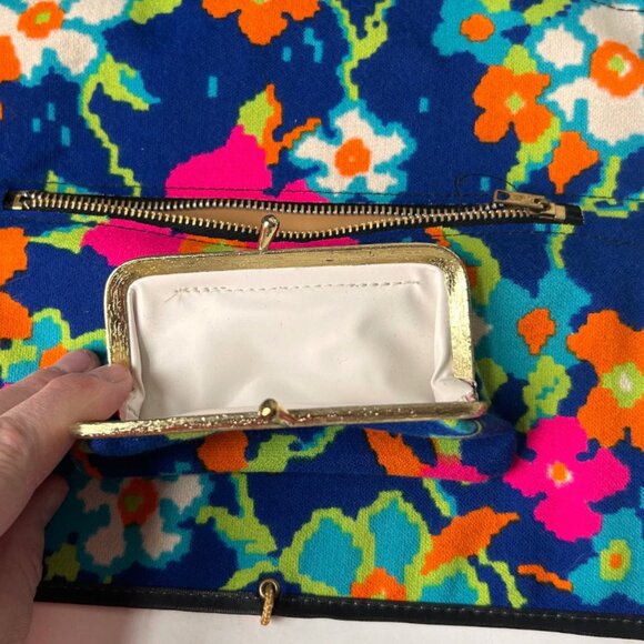 Bright Floral Vintage Jewelry Roll Wallet - Picture 4 of 5